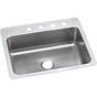 Elkay - 18 Gauge Stainless Steel 27'' x 22'' x 8'' Single Bowl Dual Mount Kitchen Sink - Lustrous Satin