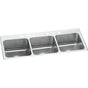 Elkay - 18 Gauge Stainless Steel 54'' x 22'' x 10.125'' Triple Bowl Drop-in Kitchen Sink - Lustrous Satin