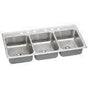 Elkay - 18 Gauge Stainless Steel 54'' x 22'' x 10.125'' Triple Bowl Drop-in Kitchen Sink