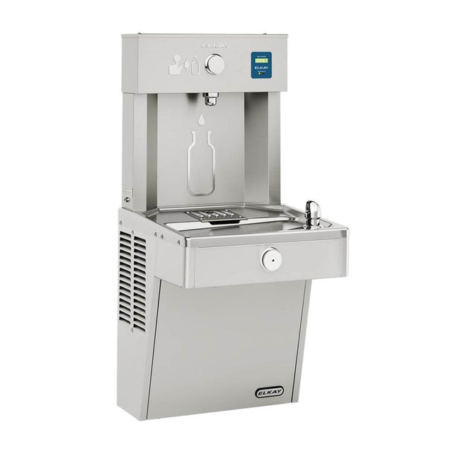 Elkay - ezH2O Vandal-Resistant Bottle Filling Station and Single Cooler, Filtered Non-Refrigerated Stainless - Stainless Steel