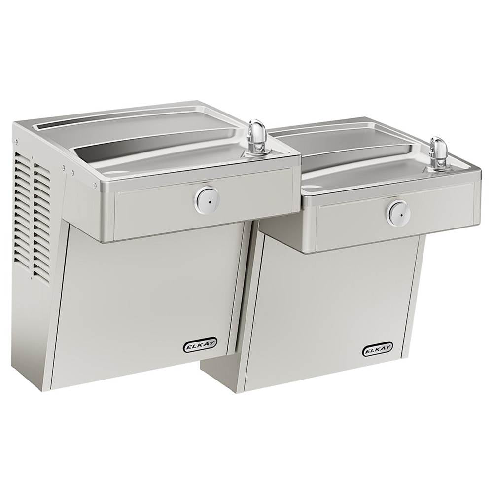 Elkay - Cooler Wall Mount Bi-Level ADA Vandal-Resistant Filtered Refrigerated, Stainless - Stainless Steel