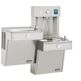 Elkay - ezH2O Vandal-Resistant Bottle Filling Station and, Bi-Level Cooler Filtered Refrigerated Stainless - Stainless Steel