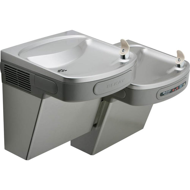 Elkay - Versatile Cooler Wall Mount Bi-Level ADA Hands-Free, Filtered Refrigerated Light Gray Granite - Light Gray Granite