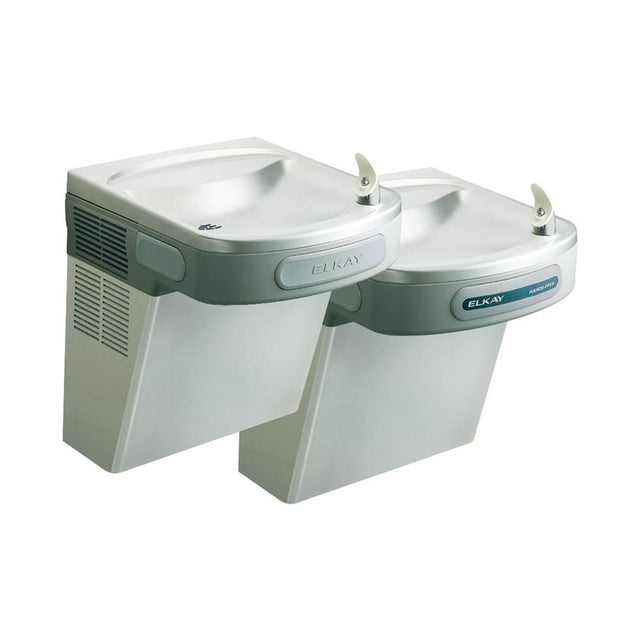Elkay - Versatile Cooler Wall Mount Bi-Level ADA Hands-Free, Filtered Refrigerated Stainless - Stainless Steel