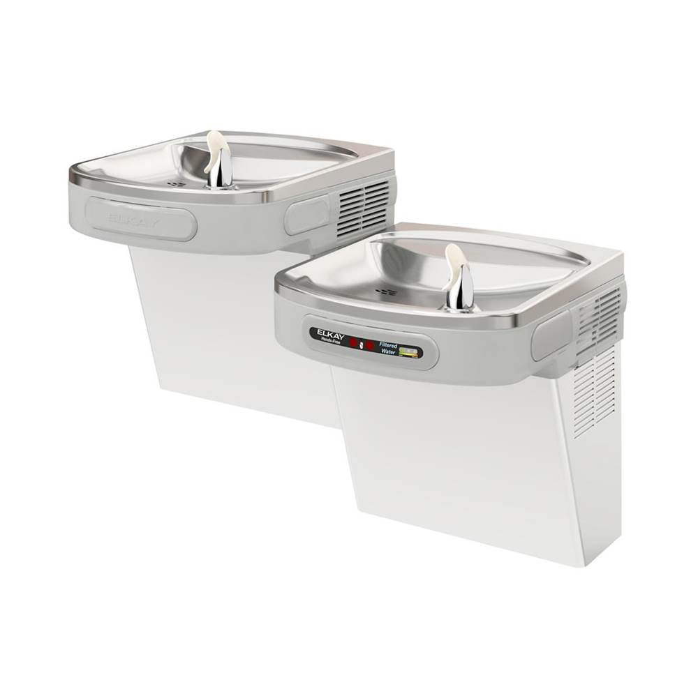 Versatile Cooler Wall Mount Bi-Level ADA Hands-Free, Filtered Refrigerated Stainless