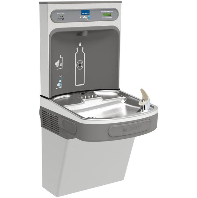 Elkay - ezH2O Bottle Filling Station with Single ADA Cooler, Filtered Refrigerated Stainless - Stainless Steel