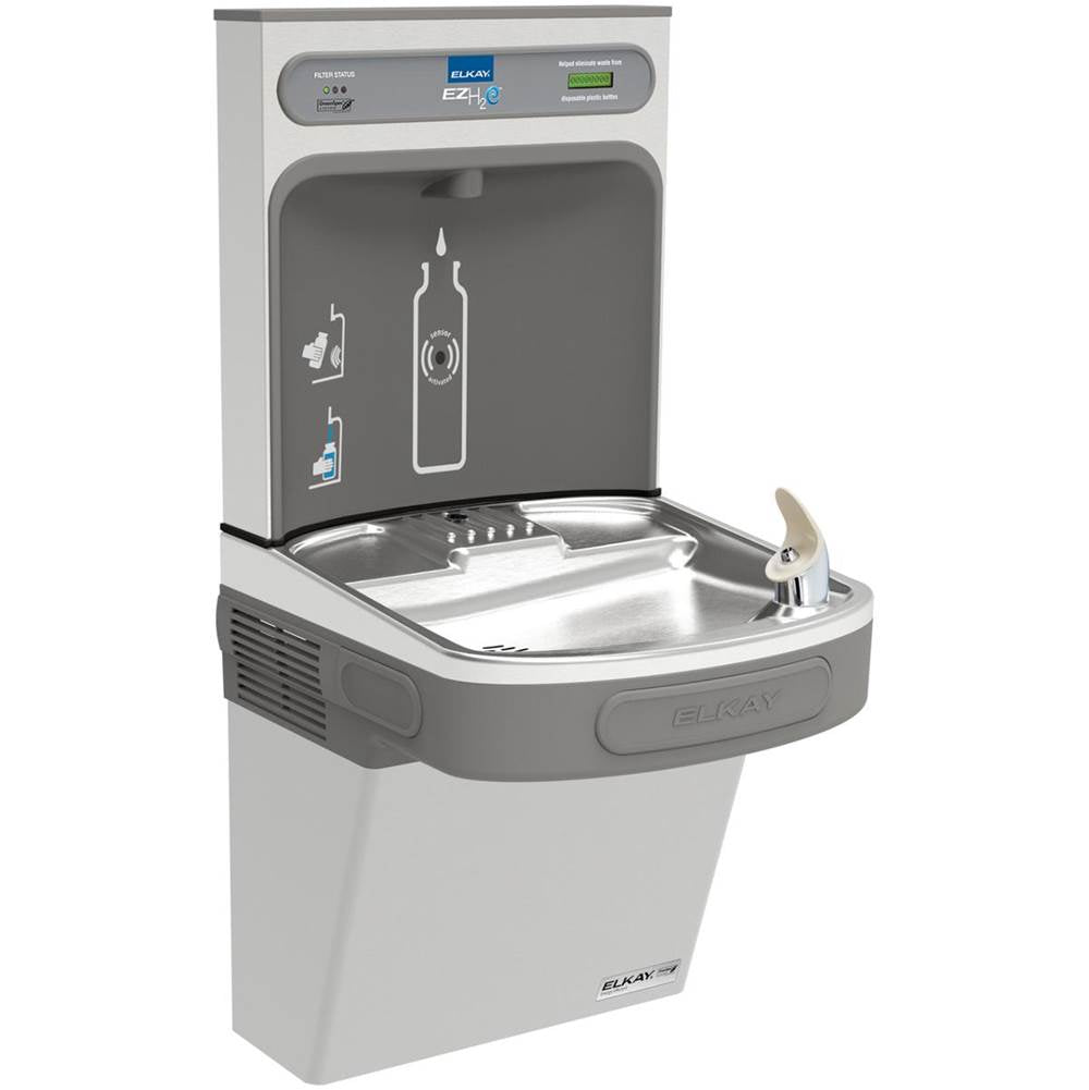Elkay - ezH2O Bottle Filling Station and Single ADA Cooler, High Efficiency Filtered Refrigerated Stainless - Stainless Steel
