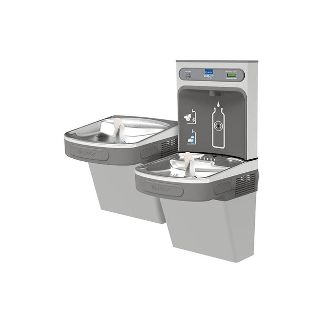 Elkay - ezH2O Bottle Filling Station and Versatile Bi-Level ADA Cooler, Filtered Refrigerated Light Gray - Light Gray Granite