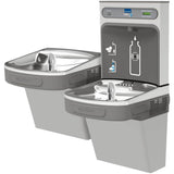 Elkay - ezH2O Bottle Filling Station and Versatile Bi-Level ADA Vandal-Resistant Cooler, Filtered Refrigerated Light Gray - Light Gray Granite