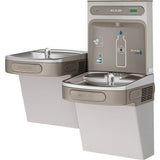 ezH2O Bottle Filling Station and Versatile Bi-Level ADA Vandal-Resistant Cooler, Filtered Refrigerated Light Gray