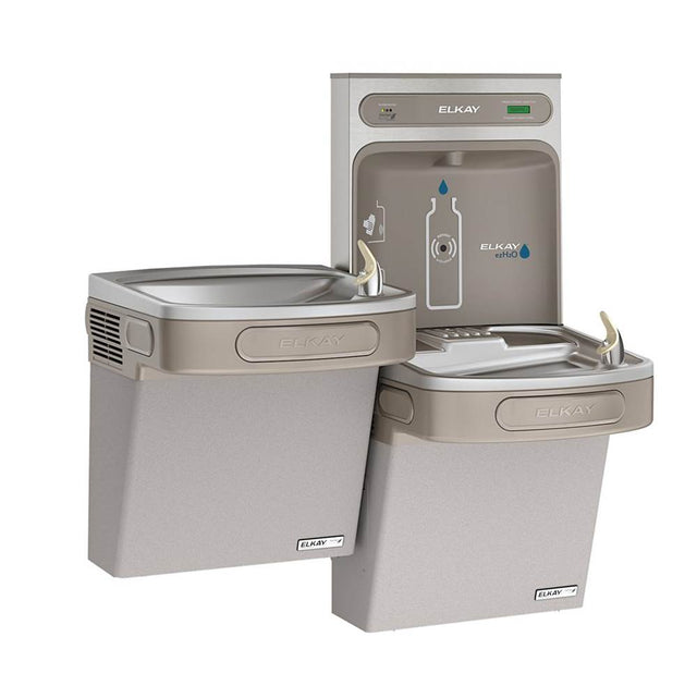 Elkay - ezH2O Bottle Filling Station and Versatile Bi-Level ADA Cooler, High Efficiency Filtered Refrigerated Light Gray - Light Gray Granite