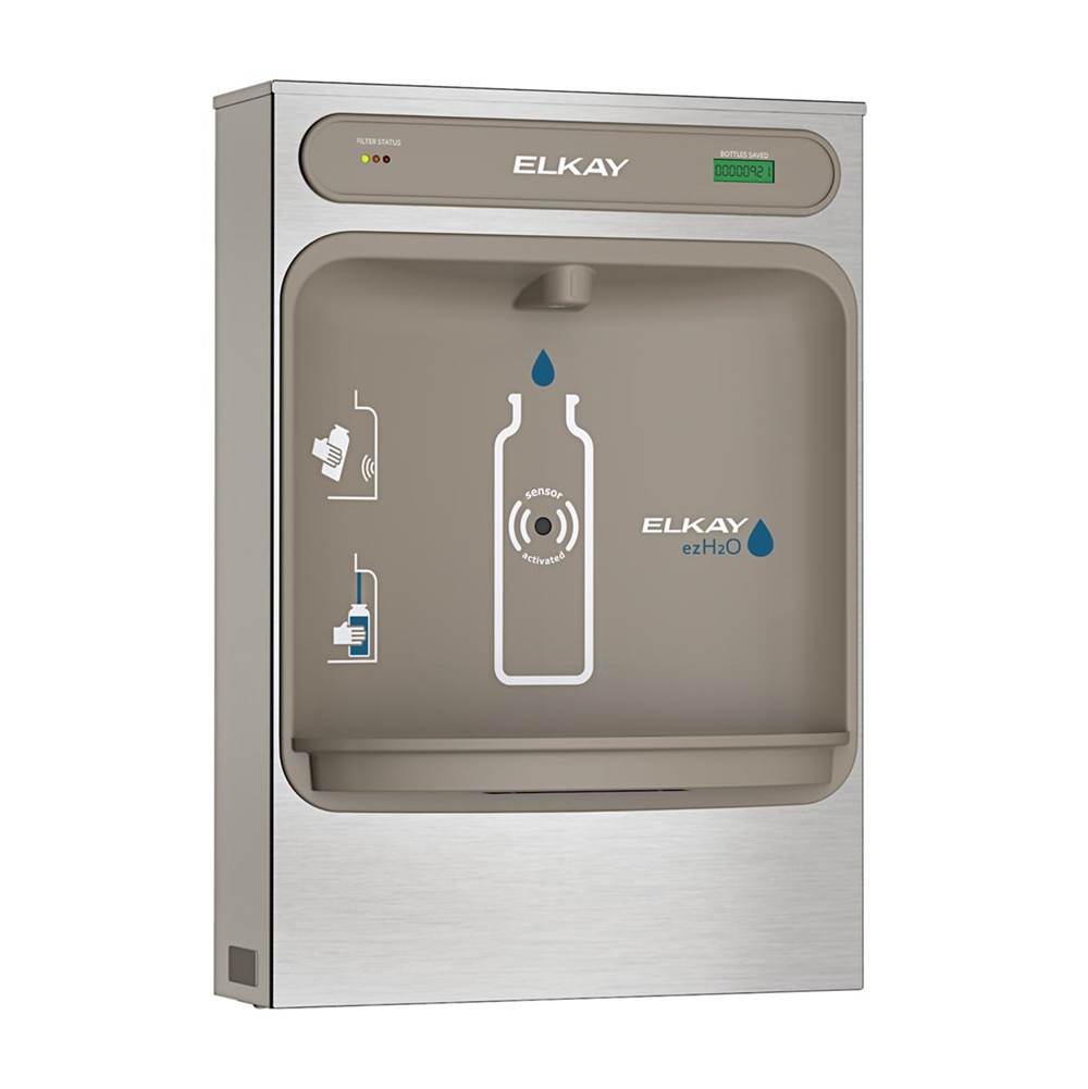 Elkay - ezH2O Bottle Filling Station Surface Mount, Filtered Non-Refrigerated Stainless - Stainless Steel