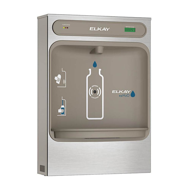 Elkay - ezH2O Bottle Filling Station Surface Mount, Filtered Non-Refrigerated Stainless - Stainless Steel