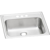 Elkay - 20 Gauge Stainless Steel 19'' x 17'' x 6.125'' Single Bowl Drop-in Bathroom Sink - Brushed Satin