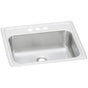 Elkay - 20 Gauge Stainless Steel 19'' x 17'' x 6.125'' Single Bowl Drop-in Bathroom Sink - Brushed Satin