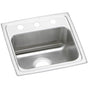 Elkay - 20 Gauge Stainless Steel 17'' x 16'' x 7.125'' Single Bowl Drop-in Kitchen Sink - Brushed Satin