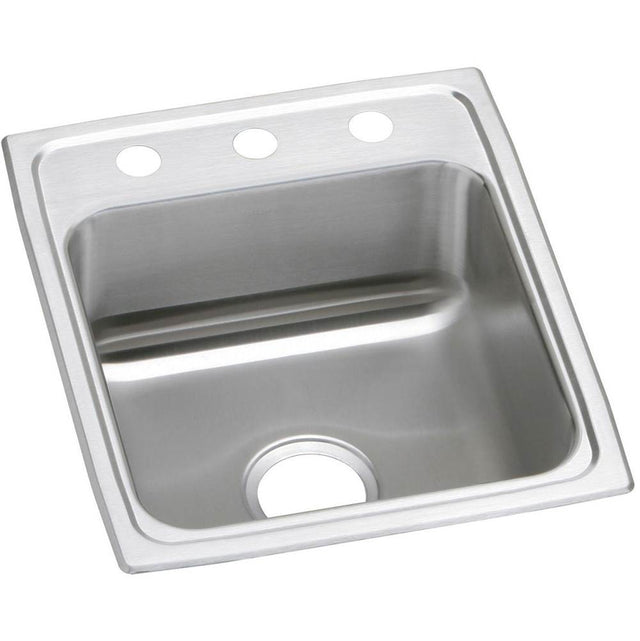 Elkay - 20 Gauge Stainless Steel 17'' x 20'' x 7.125'' Single Bowl Drop-in Kitchen Sink - Brushed Satin