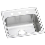 Elkay - 20 Gauge Stainless Steel 19'' x 18'' x 7.125'' Single Bowl Drop-in Kitchen Sink - Brushed Satin