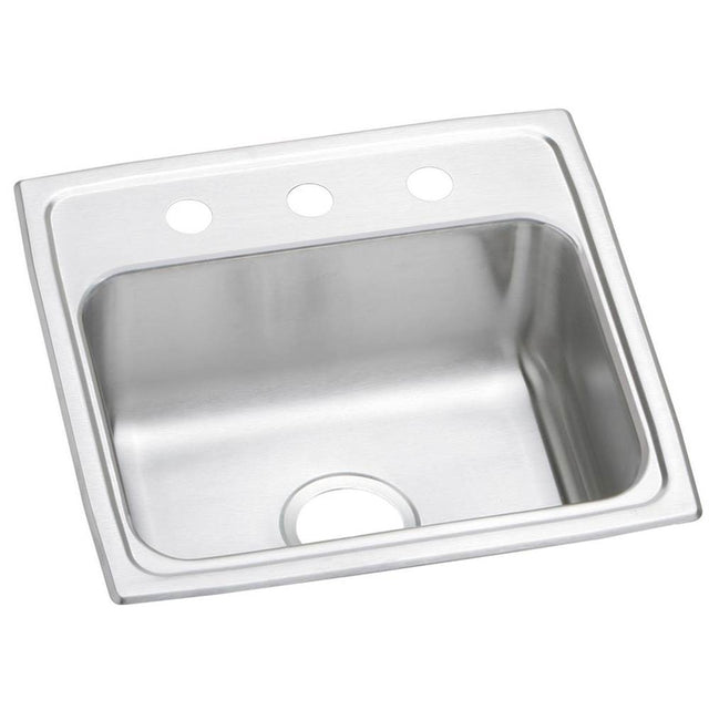 Elkay - 20 Gauge Stainless Steel 19'' x 18'' x 7.125'' Single Bowl Drop-in Kitchen Sink - Brushed Satin