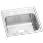 Elkay - 20 Gauge Stainless Steel 19'' x 18'' x 7.125'' Single Bowl Drop-in Kitchen Sink - Brushed Satin