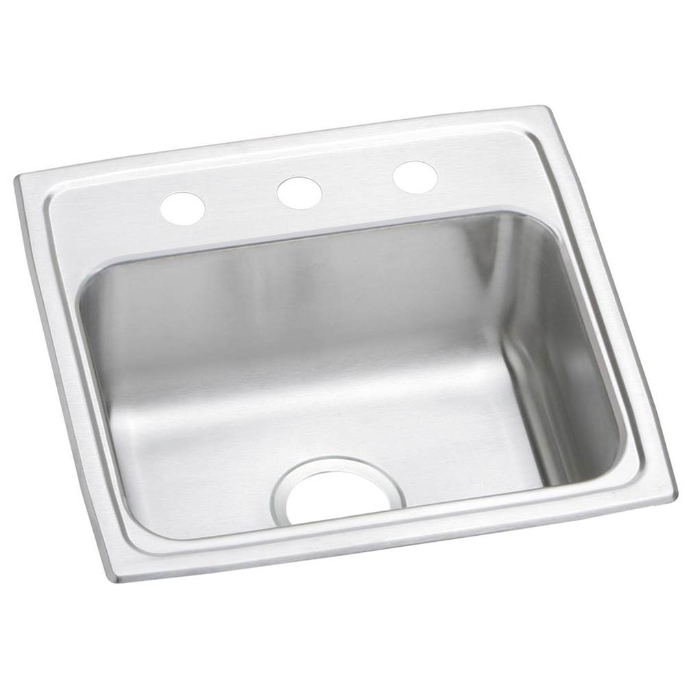 Elkay - 20 Gauge Stainless Steel 19'' x 18'' x 7.125'' Single Bowl Drop-in Kitchen Sink - Brushed Satin