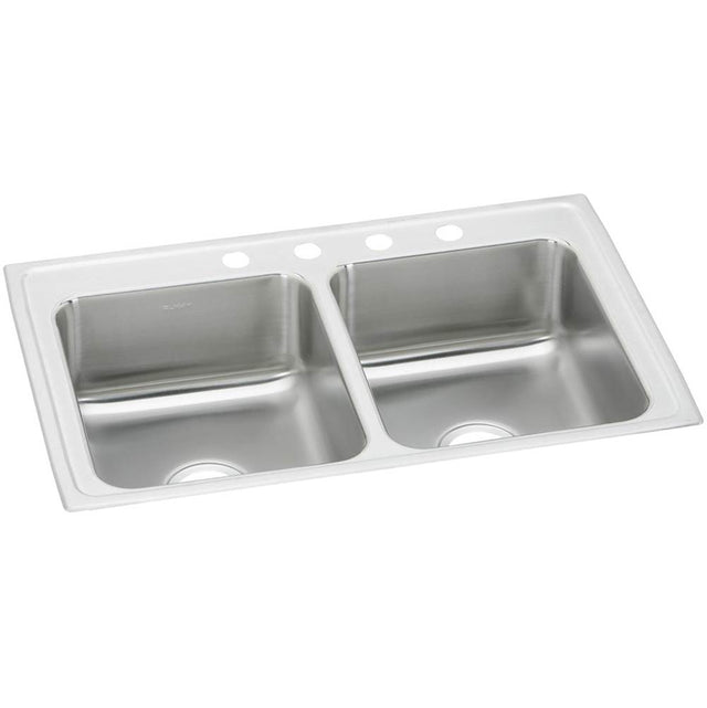 Elkay - 20 Gauge Stainless Steel 43'' x 22'' x 7.125'' Double Bowl Drop-in Kitchen Sink - Brushed Satin