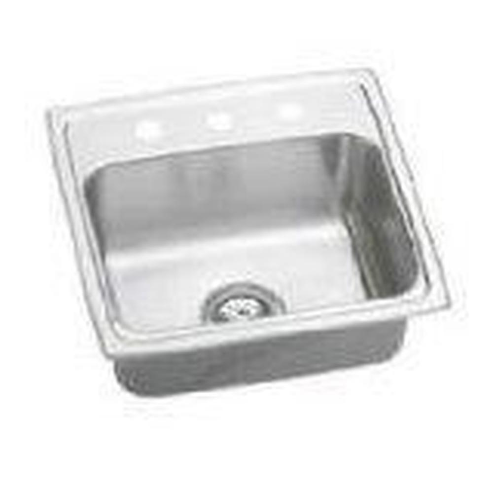 Elkay - 20 Gauge Stainless Steel 19.5'' x 19'' x 5.5'' Single Bowl Drop-in Kitchen Sink