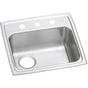 Elkay - 20 Gauge Stainless Steel 19.5'' x 19'' x 5.5'' Single Bowl Drop-in Kitchen Sink - Brushed Satin
