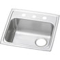 Elkay - 20 Gauge Stainless Steel 19.5'' x 19'' x 5.5'' Single Bowl Drop-in Kitchen Sink - Brushed Satin