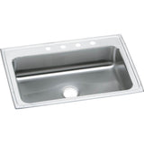 Elkay - 20 Gauge Stainless Steel 33'' x 22'' x 7.25'' Single Bowl Drop-in Kitchen Sink - Brushed Satin