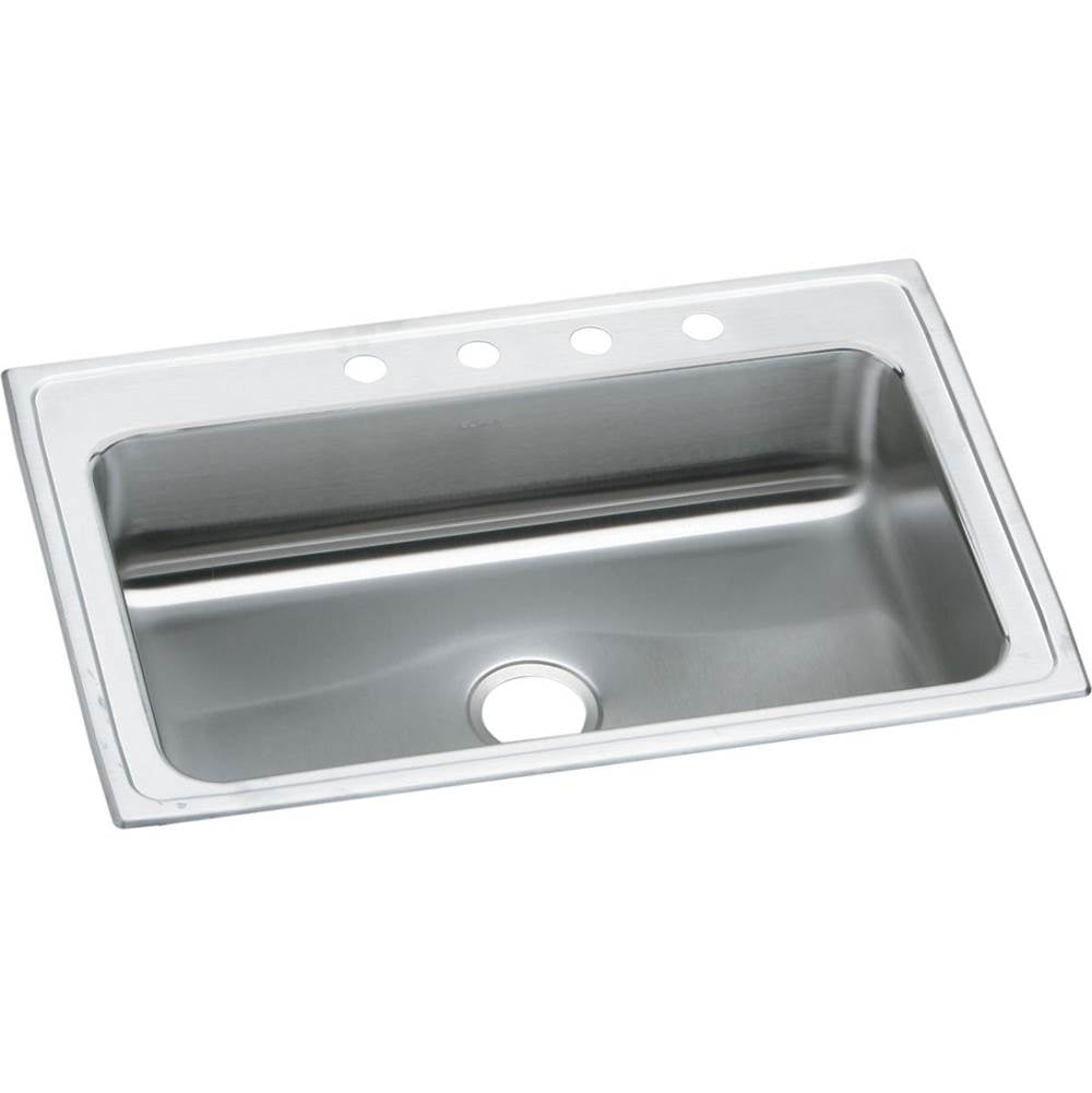 Elkay - 20 Gauge Stainless Steel 33'' x 22'' x 7.25'' Single Bowl Drop-in Kitchen Sink - Brushed Satin