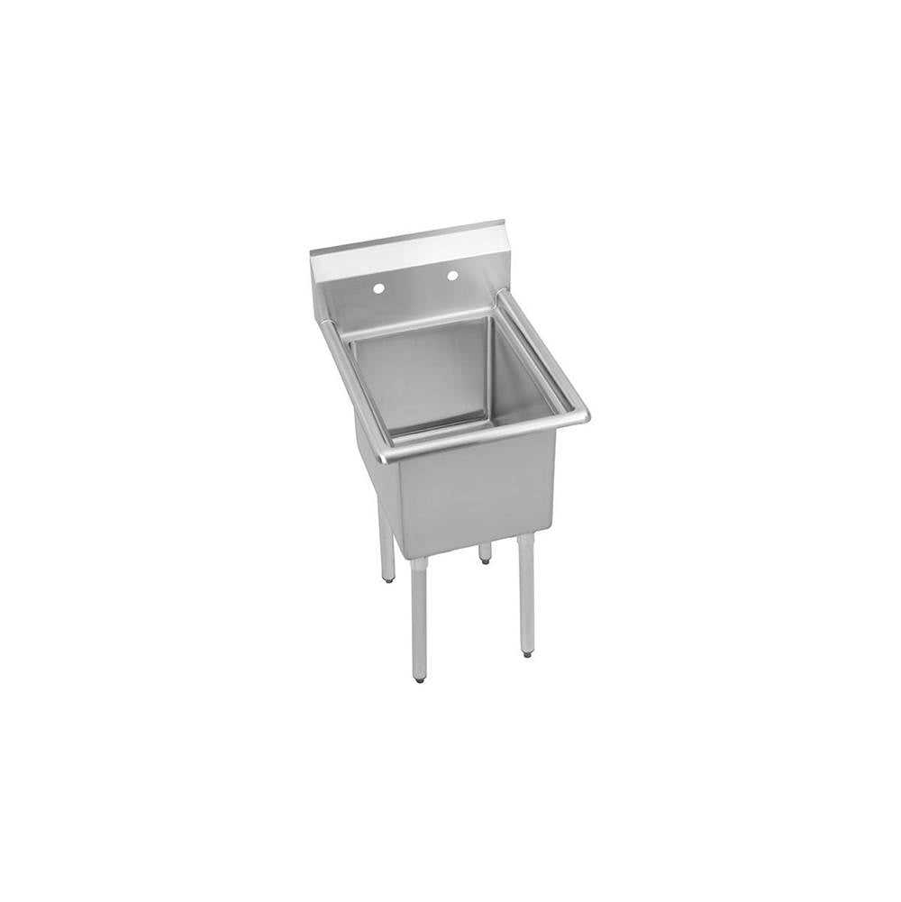 Elkay - 1 Compartment Sink, 29X30 OA, 24X24 Bowl, 12 Deep, No DBs, SS Legs, 16 GA 300 Series SS, NSF - No.4 Finish