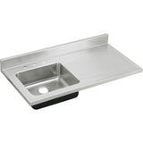 Elkay - 18 Gauge Stainless Steel 48'' x 25'' x 7.5'' Single Bowl Custom Sinks + Countertops Kitchen Sink - Lustrous Satin