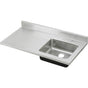 Elkay - 18 Gauge Stainless Steel 48'' x 25'' x 7.5'' Single Bowl Custom Sinks + Countertops Kitchen Sink - Lustrous Satin