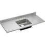 Elkay - 18 Gauge Stainless Steel 60'' x 25'' x 7.5'' Single Bowl Custom Sinks + Countertops Kitchen Sink - Lustrous Satin