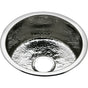 Elkay - 18 Gauge Stainless Steel 16.375'' x 16.375'' x 7'' Single Bowl Dual Mount Bar Sink - Hammered Mirror