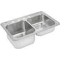 Elkay - 20 Gauge Stainless Steel 33'' x 22'' x 10.25'' Double Bowl Drop-in Kitchen Sink