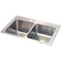 Elkay - 18 Gauge Stainless Steel 33'' x 22'' x 10.125'' Double Bowl Drop-in Kitchen Sink - Lustrous Satin