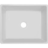 Fireclay 25'' x 19'' x 10-1/8'' Single Bowl Farmhouse Undermount Kitchen Sink, White