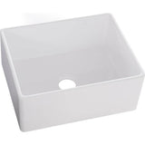 Elkay - Fireclay 25'' x 19'' x 10-1/8'' Single Bowl Farmhouse Undermount Kitchen Sink, White - White