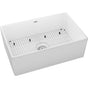 Elkay - Fireclay 29-7/8'' x 19-3/4'' x 10-1/16'', Single Bowl Farmhouse Sink Kit, White - White