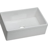 Elkay - Fireclay 29.875'' x 19.75'' x 10-1/16'' Single Bowl Farmhouse Undermount Kitchen Sink, White - White