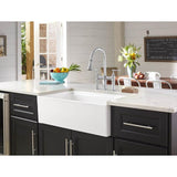 Fireclay 33'' x 20'' x 10-1/8'' Double Bowl Farmhouse Undermount Kitchen Sink, White