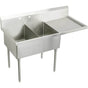 Elkay - WNSF TWO COMPT SCULLERY SINK - Buffed Satin