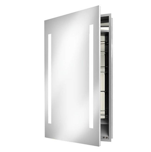 Electric Mirror - Ascension 23.25w x 30h Lighted Mirrored Cabinet with Keen - Left hinged