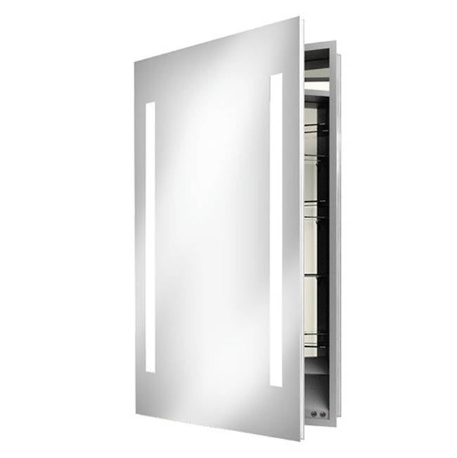 Electric Mirror - Ascension 23.25w x 36h Lighted Mirrored Cabinet with Keen - Left hinged