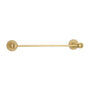 Emtek - Brass Modern TowelBar, Oval Rosette, 18'', US3NL - Unlacquered Brass
