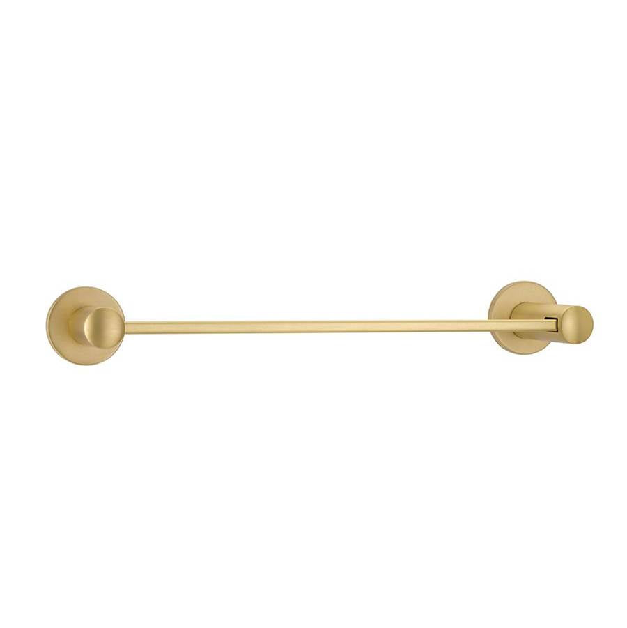 Emtek - Brass Modern Towel Bar, Quincy Rosette, 18'', US4 - Satin Brass