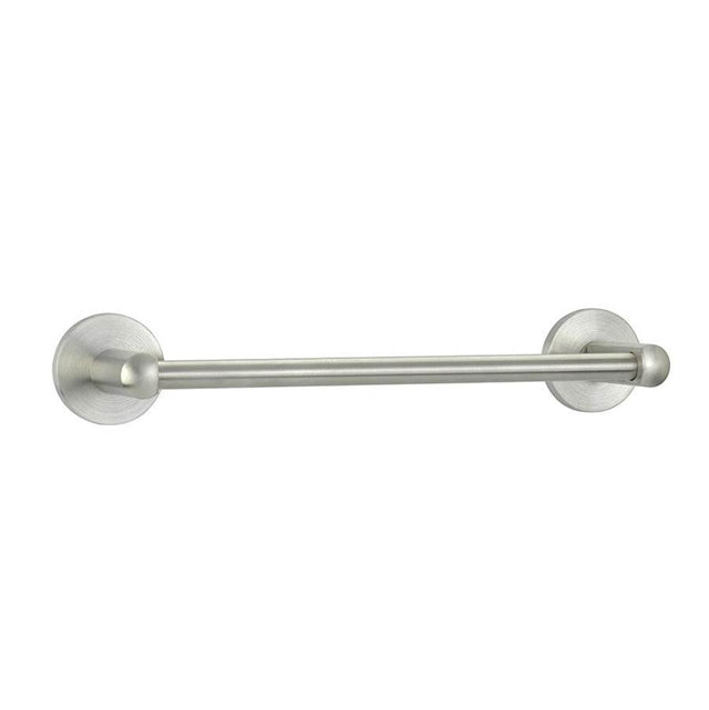 Emtek - Stainless Steel Towel Bar, Square Rosette, 12'', SS - Brushed Stainless Steel