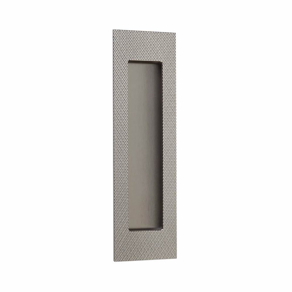 Emtek - Modern Rectangular 7'' Knurled Flush Pull with Plain Pocket , US15A - Pewter